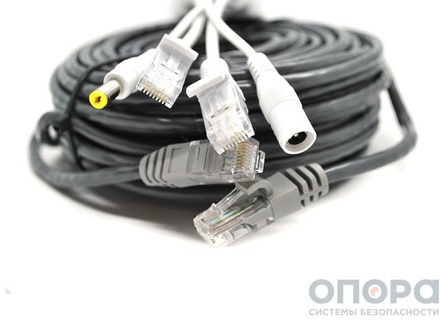 Пассивный комплект (инжектор + сплиттер) + сетевой кабель патч-корд MR-PC20 / AN-PSIP (UTP / 2*20 метров / литой / RJ45)