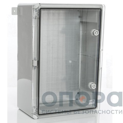 Пластиковый шкаф с прозрачной дверцей и монтажной панелью Plastim PP3016 (350х500х190)