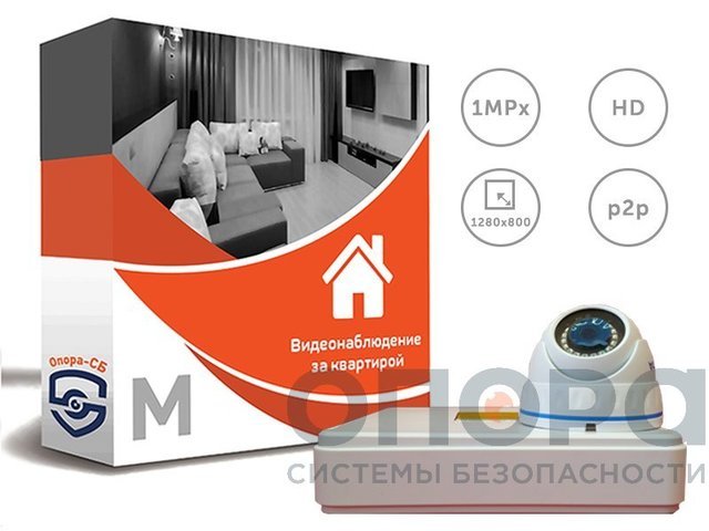 Комплект видеонаблюдения для квартиры (M)