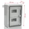 Модульный пластиковый шкаф Plastim PP3112 (250х350х150) на 18 модулей (9х2) с прозрачной дверцей