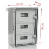 Модульный пластиковый шкаф Plastim PP3116 (350х500х190) на 45 модулей (15х3) с прозрачной дверцей