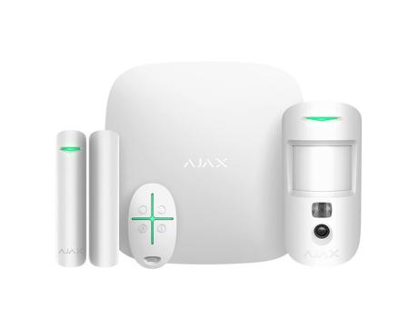 Комплект сигнализации с фотоверификацией тревог и поддержкой LTE Ajax StarterKit Cam Plus White