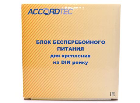 Блок бесперебойного питания для крепления на DIN рейку AccordTec ББП-100 DIN, 10А ( АКБ до 17/18 Ач)