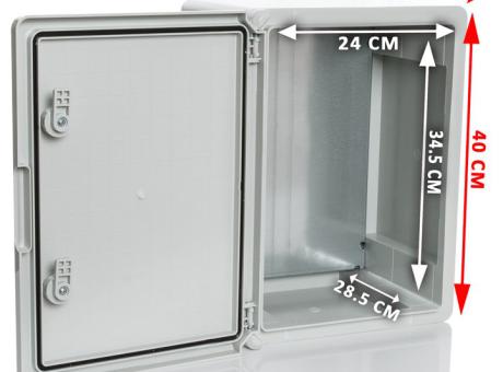 Пластиковый шкаф с непрозрачной дверцей и монтажной панелью Plastim PP3005 (300х400х220)