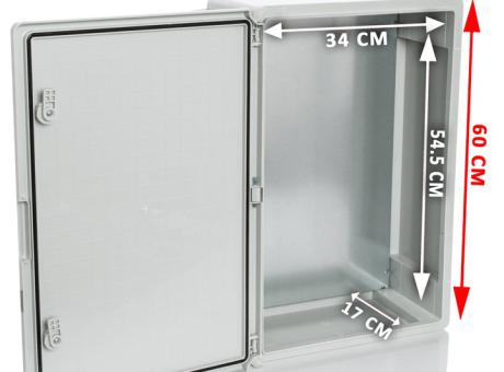 Пластиковый шкаф с непрозрачной дверцей и монтажной панелью Plastim PP3008 (400х600х200)