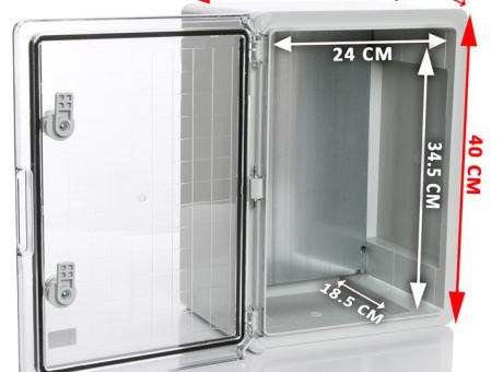 Пластиковый шкаф с прозрачной дверцей и монтажной панелью Plastim PP3015 (300х400х220)