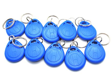 Набор не перезаписываемых брелоков ATIS RFID KEYFOB EM Blue, формат EM-Marine с кольцом (10 шт.)