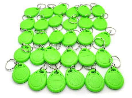 Набор не перезаписываемых брелоков ATIS RFID KEYFOB EM Green, формат EM-Marine с кольцом (30 шт.)