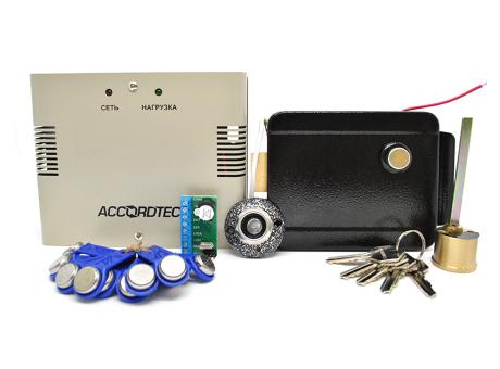 Комплект системы контроля доступа Accordtec №13 (Электромеханический замок / Ключи / Блок бесперебойного питания)