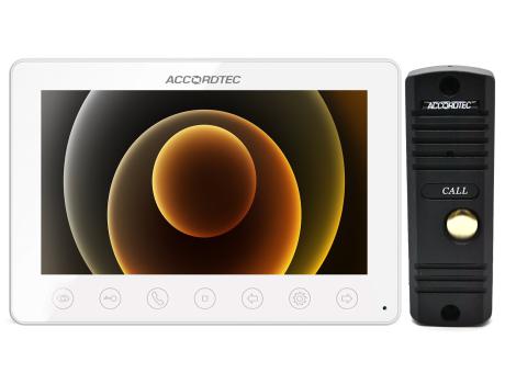 Комплект видеодомофона и вызывной панели AccordTec AT-VD751C WH / AT-VD305N BL