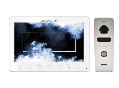 Комплект видеодомофона и вызывной панели AccordTec AT-VD751C WH / AT-VD308N SL