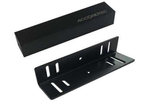 Электромагнитный замок AccordTec ML-200K Premium Black с уголком (вес удержания до 200 кг.)
