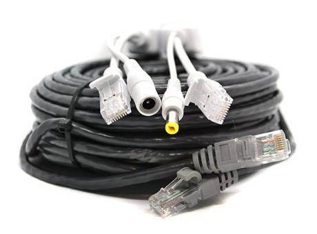 Пассивный комплект (инжектор + сплиттер) + сетевой кабель патч-корд MR-PC20 / AN-PSIP (UTP / 20 метров / литой / RJ45)
