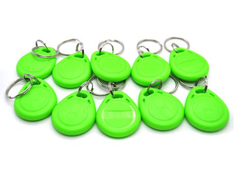 Набор не перезаписываемых брелоков ATIS RFID KEYFOB EM Green, формат EM-Marine с кольцом (10 шт.)