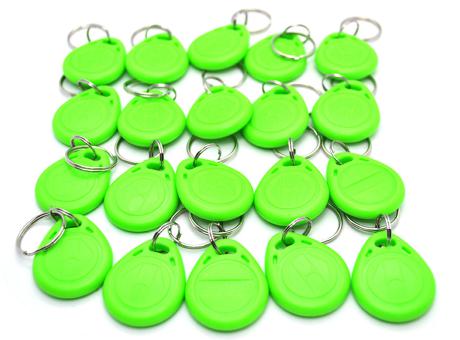 Набор не перезаписываемых брелоков ATIS RFID KEYFOB EM Green, формат EM-Marine с кольцом (20 шт.)