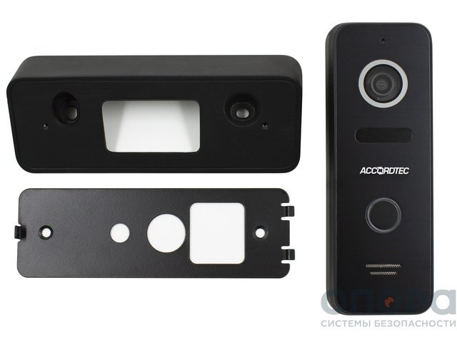 Комплект видеодомофона со встроенным блоком сопряжения и вызывной панели LaskomexPRO E-1260 (M/Bk/Gd/L) / AT-VD308H BL