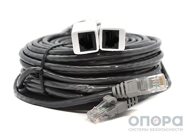 Пассивный комплект (инжектор + сплиттер) + сетевой кабель патч-корд MR-PC20 / AN-PSIP (UTP / 20 метров / литой / RJ45)