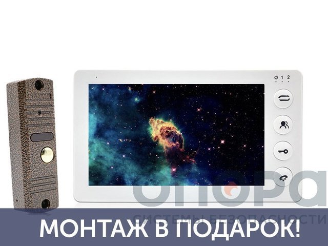 Комплект видеодомофона с установкой J2000-DF-КАРИНА PAL / DF-АДМИРАЛ