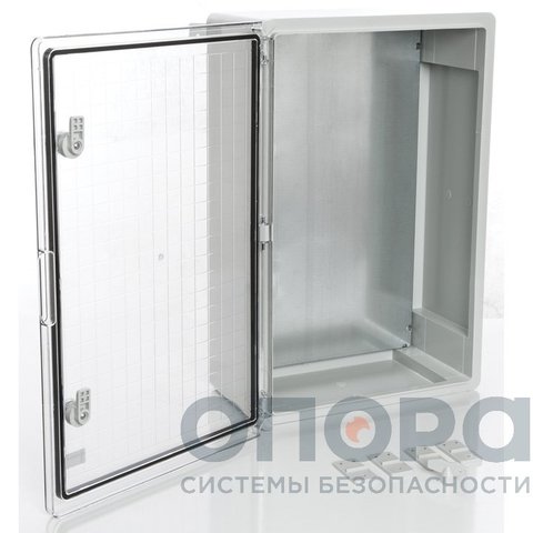 Пластиковый шкаф с прозрачной дверцей и монтажной панелью Plastim PP3018 (400х600х200)