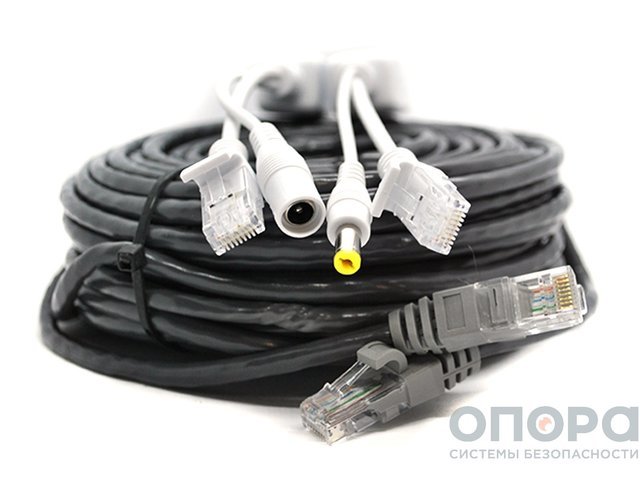 Пассивный комплект (инжектор + сплиттер) + сетевой кабель патч-корд MR-PC20 / AN-PSIP (UTP / 2*20 метров / литой / RJ45)