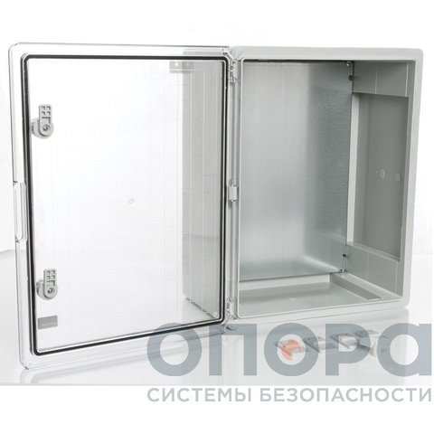 Пластиковый шкаф с прозрачной дверцей и монтажной панелью Plastim PP3017 (400х500х240)