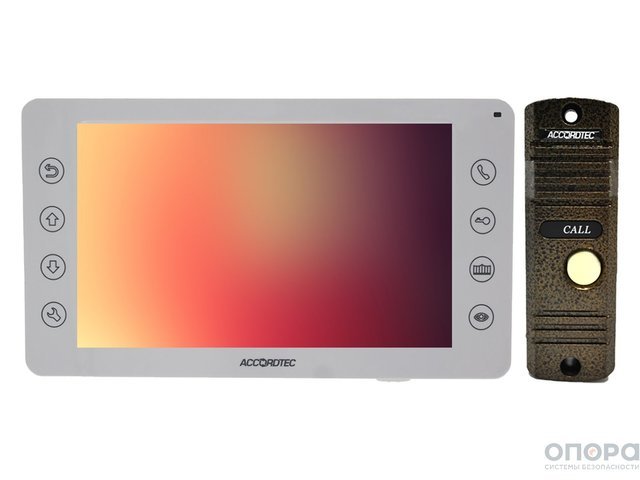 Комплект видеодомофона с установкой Accordtec AT-VD750C WH / AT-VD305N