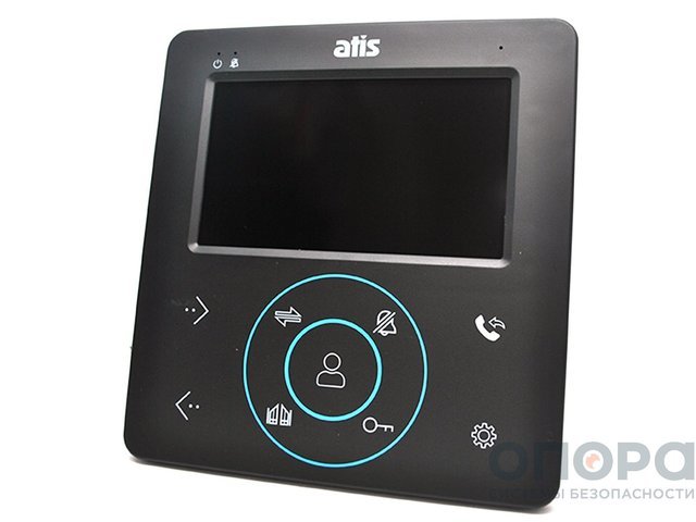Комплект видеодомофона и вызывной панели ATIS AD-480 Black / AT-380HR Black