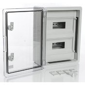Модульный пластиковый шкаф Plastim PP3114 (300х400х170) на 24 модуля (12х2) с прозрачной дверцей
