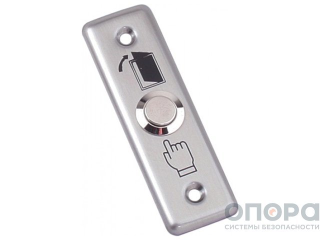 Кнопка выхода металлическая врезная c LED подсветкой AccordTec AT-H801А LED