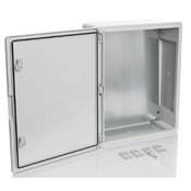 Пластиковый шкаф с непрозрачной дверцей и монтажной панелью Plastim PP3003 (400х500х175)