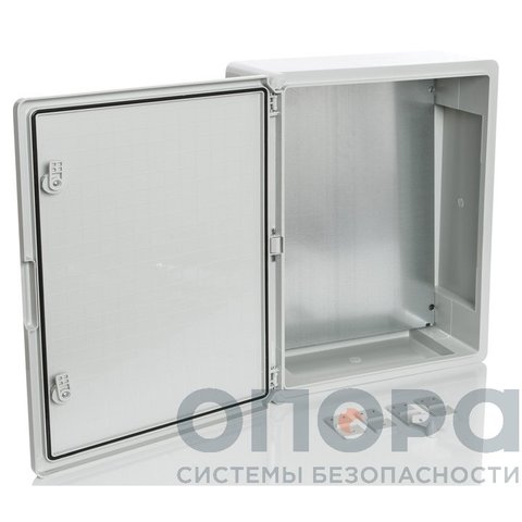 Пластиковый шкаф с непрозрачной дверцей и монтажной панелью Plastim PP3003 (400х500х175)