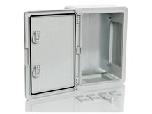 Пластиковый шкаф с непрозрачной дверцей и монтажной панелью Plastim PP3002 (250х350х150)