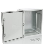 Пластиковый шкаф с непрозрачной дверцей и монтажной панелью Plastim PP3007 (400х500х240)