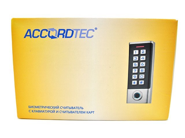 Комплект системы контроля доступа Accordtec №100 (Электромагнитный замок 295 кг. / Биометрический считыватель / Доводчик / Брелоки)