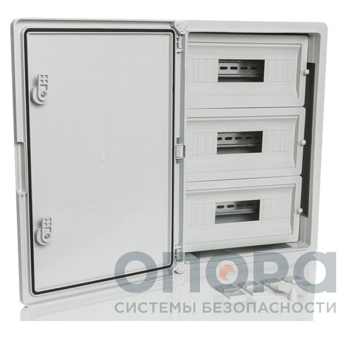 Модульный пластиковый шкаф Plastim PP3106 (350х500х190) на 45 модулей (15х3) с непрозрачной дверцей