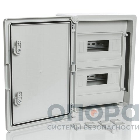Модульный пластиковый шкаф Plastim PP3104 (300х400х170) на 24 модуля (12х2) с непрозрачной дверцей