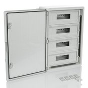 Модульный пластиковый шкаф Plastim PP3108 (400х600х200) на 60 модулей (15х4) с непрозрачной дверцей