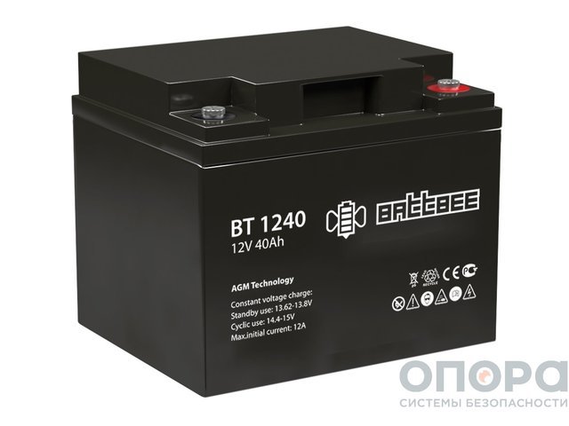Cвинцово-кислотный аккумулятор Battbee BT 1240 (12В 40 Ач)