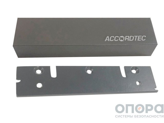 Электромагнитный замок AccordTec ML-200K Premium Grey с планкой (вес удержания до 200 кг.)