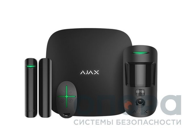 Комплект сигнализации с фотоверификацией тревог Ajax StarterKit Cam Black