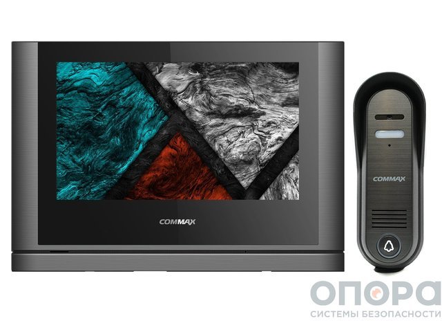 Комплект HD видеодомофона и вызывной панели COMMAX CDV-1024MA, Black Smog / DRC-4CPHD (с памятью и датчиком движения)