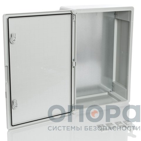Пластиковый шкаф с непрозрачной дверцей и монтажной панелью Plastim PP3008 (400х600х200)