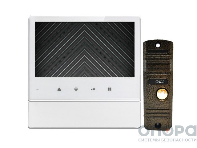 Комплект видеодомофона и вызывной панели COMMAX CDV-70H2 White / AT-VD305N