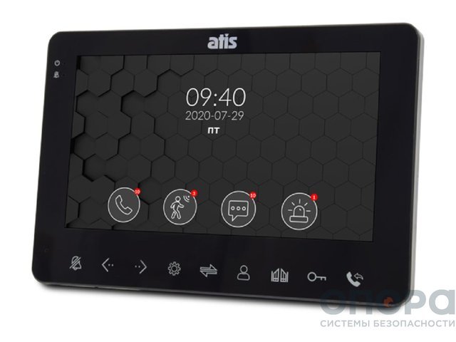 Монитор видеодомофона с памятью ATIS AD-780FHD Black (Full HD)