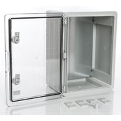 Пластиковый шкаф с прозрачной дверцей и монтажной панелью Plastim PP3015 (300х400х220)