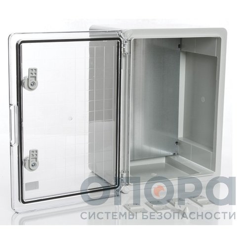 Пластиковый шкаф с прозрачной дверцей и монтажной панелью Plastim PP3014 (300х400х170)