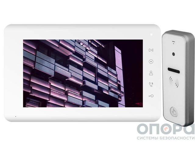 Комплект видеодомофона и вызывной панели Tantos Mia / iPanel 2 (White)