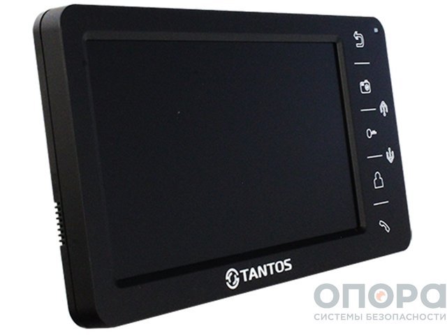 Комплект видеодомофона и вызывной панели TANTOS AMELIE BLACK / Walle+